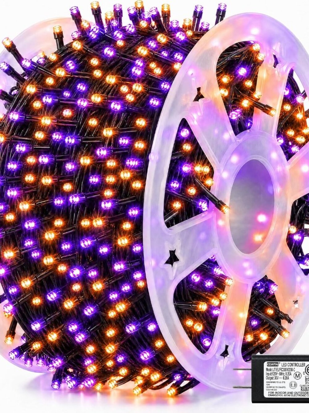 164 FT 500 LED Halloween String Lights, Waterproof Halloween String Lights Black